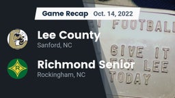 Recap: Lee County  vs. Richmond Senior  2022
