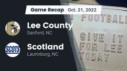 Recap: Lee County  vs. Scotland  2022