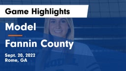 Model  vs Fannin County  Game Highlights - Sept. 20, 2022