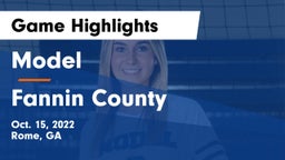 Model  vs Fannin County  Game Highlights - Oct. 15, 2022