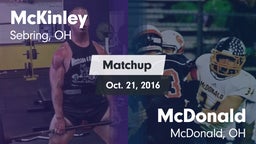 Matchup: McKinley vs. McDonald  2016