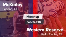 Matchup: McKinley vs. Western Reserve  2016