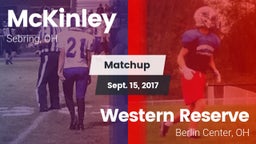 Matchup: McKinley vs. Western Reserve  2017