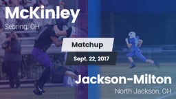Matchup: McKinley vs. Jackson-Milton  2017