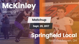 Matchup: McKinley vs. Springfield Local  2017
