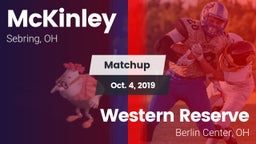 Matchup: McKinley vs. Western Reserve  2019