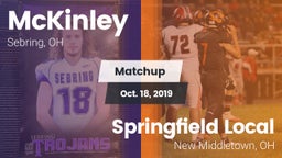 Matchup: McKinley vs. Springfield Local  2019