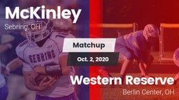 Matchup: McKinley vs. Western Reserve  2020