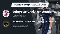 Recap: Lafayette Christian Academy  vs. St. Helena College & Career Academy 2021