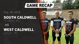 Recap: South Caldwell  vs. West Caldwell  2016