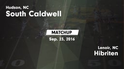 Matchup: South Caldwell vs. Hibriten  2016