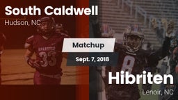 Matchup: South Caldwell vs. Hibriten  2018