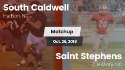 Matchup: South Caldwell vs. Saint Stephens  2018