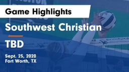 Southwest Christian  vs TBD Game Highlights - Sept. 25, 2020