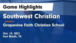 Southwest Christian  vs Grapevine Faith Christian School Game Highlights - Oct. 19, 2021
