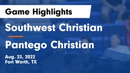 Southwest Christian  vs Pantego Christian  Game Highlights - Aug. 23, 2022