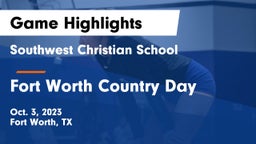 Southwest Christian School vs Fort Worth Country Day  Game Highlights - Oct. 3, 2023