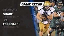 Recap: Shade  vs. Ferndale  2016