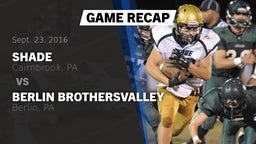 Recap: Shade  vs. Berlin Brothersvalley  2016