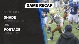 Recap: Shade  vs. Portage  2016