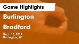 Burlington  vs Bradford  Game Highlights - Sept. 10, 2019