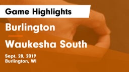 Burlington  vs Waukesha South  Game Highlights - Sept. 28, 2019
