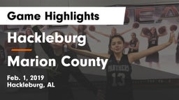 Hackleburg  vs Marion County  Game Highlights - Feb. 1, 2019