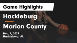 Hackleburg  vs Marion County  Game Highlights - Dec. 7, 2023