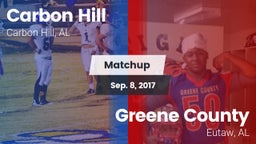 Matchup: Carbon Hill vs. Greene County  2017