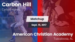 Matchup: Carbon Hill vs. American Christian Academy  2017