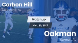 Matchup: Carbon Hill vs. Oakman  2017