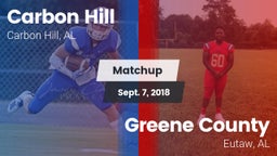 Matchup: Carbon Hill vs. Greene County  2018