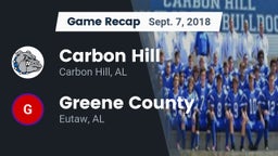 Recap: Carbon Hill  vs. Greene County  2018