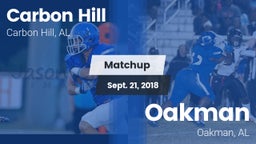 Matchup: Carbon Hill vs. Oakman  2018