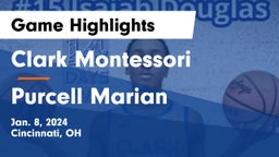 Clark Montessori  vs Purcell Marian  Game Highlights - Jan. 8, 2024