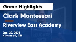 Clark Montessori  vs Riverview East Academy Game Highlights - Jan. 22, 2024