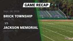 Recap: Brick Township  vs. Jackson Memorial  2016