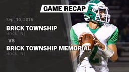 Recap: Brick Township  vs. Brick Township Memorial  2016