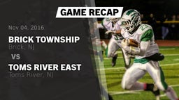 Recap: Brick Township  vs. Toms River East  2016