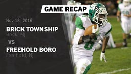 Recap: Brick Township  vs. Freehold Boro  2016