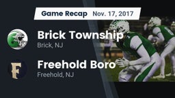 Recap: Brick Township  vs. Freehold Boro  2017