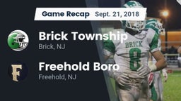 Recap: Brick Township  vs. Freehold Boro  2018