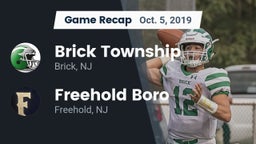 Recap: Brick Township  vs. Freehold Boro  2019