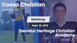 Matchup: Coosa Christian vs. Decatur Heritage Christian Academy  2019