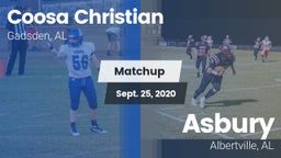 Matchup: Coosa Christian vs. Asbury  2020