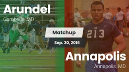 Matchup: Arundel vs. Annapolis  2016