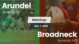 Matchup: Arundel vs. Broadneck  2016