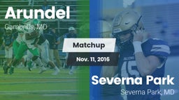 Matchup: Arundel vs. Severna Park  2016