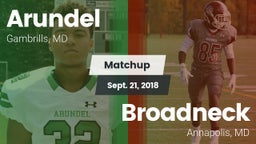 Matchup: Arundel vs. Broadneck  2018