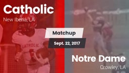 Matchup: Catholic vs. Notre Dame  2017